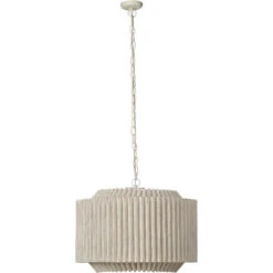 Theory 4 Light 26.75 Inch Off-White Chandelier Ceiling Light