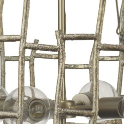 Ulysses 1 Light 32 Inch Champagne Leaf Metal Chandelier Ceiling Light -Lighting Store 5ulys chch 9