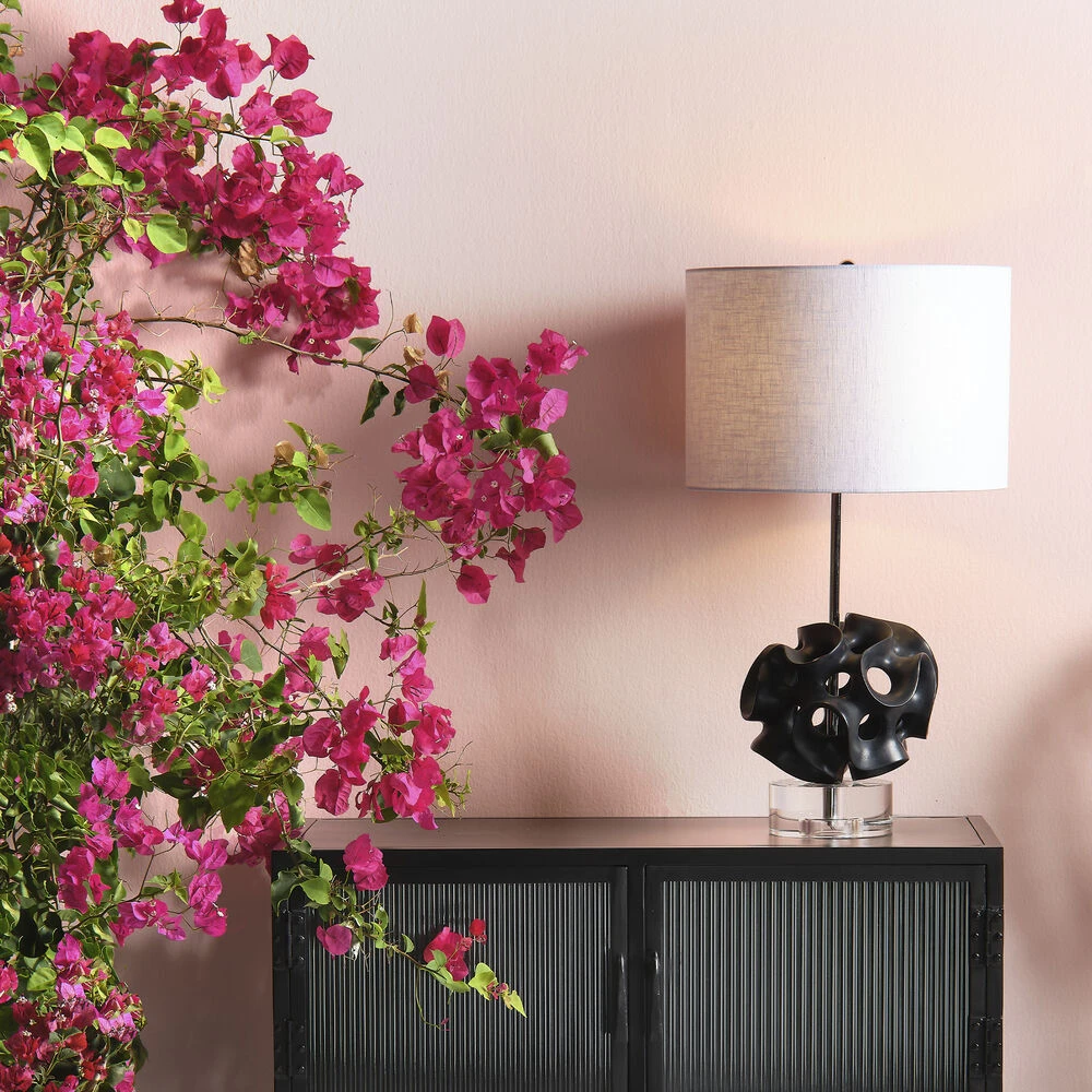 Anya 26 Inch 150.00 Watt Black And Clear Table Lamp Portable Light 4 Anya 26 Inch 150.00 Watt Black And Clear Table Lamp Portable Light - Image 2