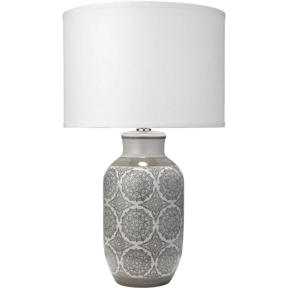 Beatrice 28 Inch 150.00 Watt Grey Patterned Ceramic Table Lamp Portable Light 3 Beatrice 28 Inch 150.00 Watt Grey Patterned Ceramic Table Lamp Portable Light