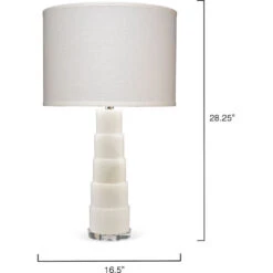 Caspian 28 Inch 150.00 Watt White Alabaster Table Lamp Portable Light -Lighting Store 9caspwhd131c 5