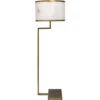 Corso 54 Inch 60.00 Watt White & Antique Brass Floor Lamp Portable Light -Lighting Store 9corsflab 1