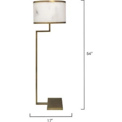 Corso 54 Inch 60.00 Watt White & Antique Brass Floor Lamp Portable Light -Lighting Store 9corsflab 5