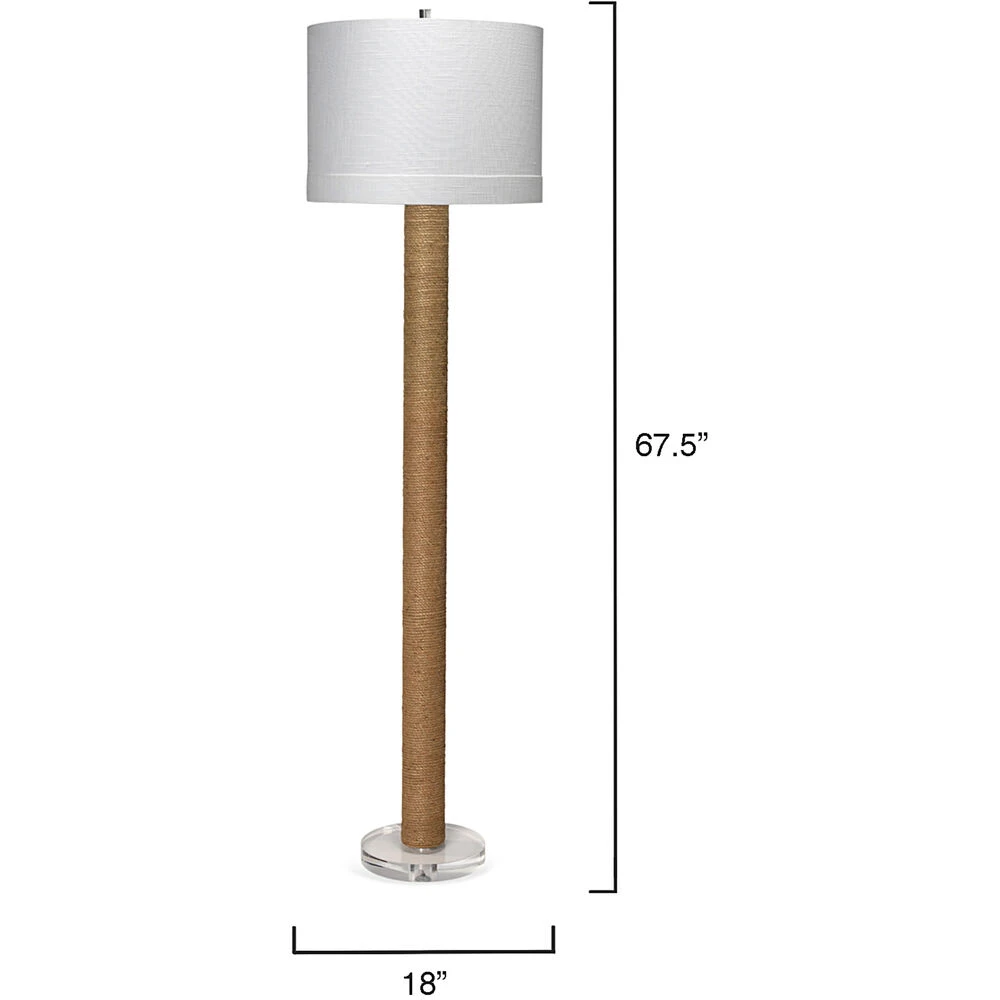 Cylinder 68 Inch 150.00 Watt Natural Floor Lamp Portable Light 5 Cylinder 68 Inch 150.00 Watt Natural Floor Lamp Portable Light - Image 3