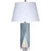 Diamond 18 Inch 100.00 Watt Blue And Cream Table Lamp Portable Light