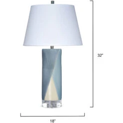 Diamond 18 Inch 100.00 Watt Blue And Cream Table Lamp Portable Light -Lighting Store 9diamondtlbl 2 1