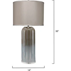 Ethereal 36 Inch 150.00 Watt Taupe & Opal Table Lamp Portable Light -Lighting Store 9etheraltaup 5