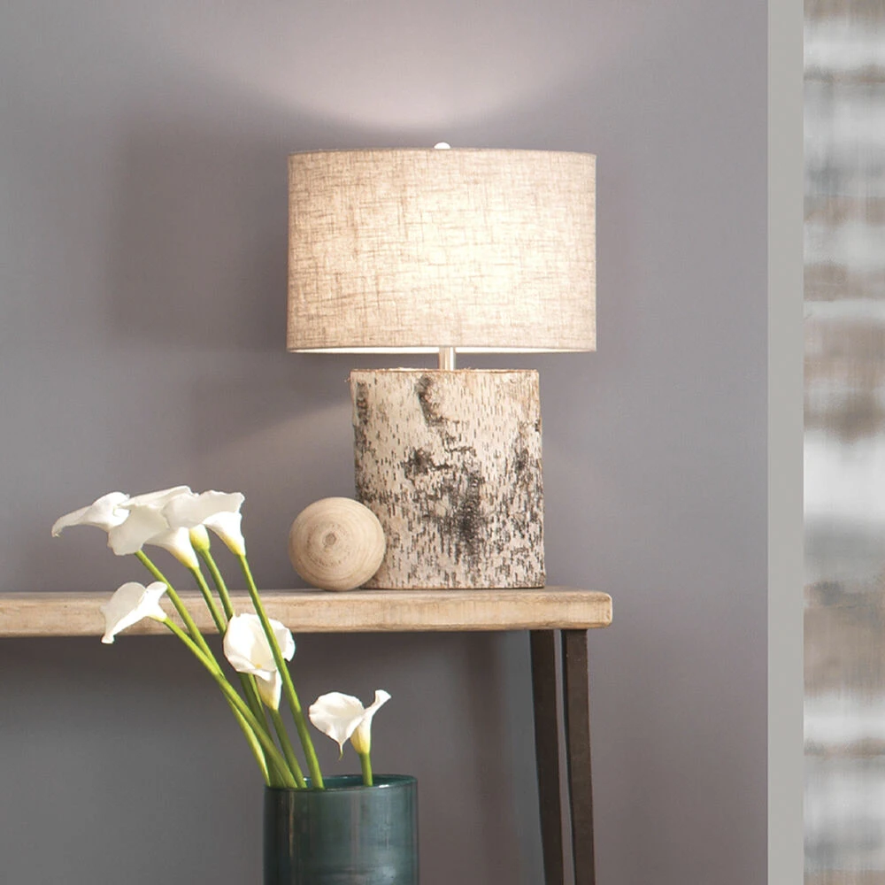 Forrester 26 Inch 150.00 Watt Birch Veneer Table Lamp Portable Light 5 Forrester 26 Inch 150.00 Watt Birch Veneer Table Lamp Portable Light - Image 3