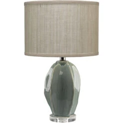 Hermosa 21 Inch 100.00 Watt Teal Ceramic Table Lamp Portable Light