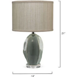 Hermosa 21 Inch 100.00 Watt Teal Ceramic Table Lamp Portable Light -Lighting Store 9hermted216p 5