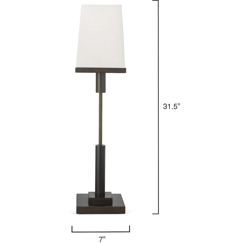 Jud 32 Inch 40.00 Watt Oiled Rubbed Bronze Table Lamp Portable Light 5 Jud 32 Inch 40.00 Watt Oiled Rubbed Bronze Table Lamp Portable Light - Image 3