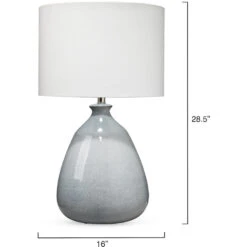 Levi 28.5 Inch 150.00 Watt Washed Blue Reactive Glaze Ceramic Table Lamp Portable Light -Lighting Store 9levitlblue 2
