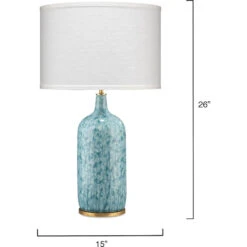Madeline 26 Inch 150.00 Watt Blue Ceramic Table Lamp Portable Light -Lighting Store 9madebld131m 6 1