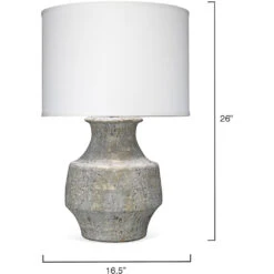 Masonry 27 Inch 150.00 Watt Grey Ceramic Table Lamp Portable Light -Lighting Store 9masogrd131c 2 1