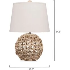 Maui 24.5 Inch 60 Watt Natural Table Lamp Portable Light -Lighting Store 9mauitlnat 2