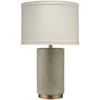 Mortar 26 Inch 150.00 Watt Grey Cement & Antique Brass Table Lamp Portable Light -Lighting Store 9mortarcembr