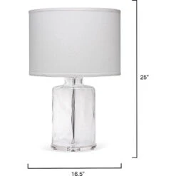 Napa 25 Inch 150.00 Watt Clear Table Lamp Portable Light -Lighting Store 9napacld131c 5