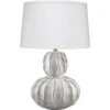 Oceane Gourd 27 Inch 150.00 Watt White Ceramic Table Lamp Portable Light -Lighting Store 9oceawhc131g