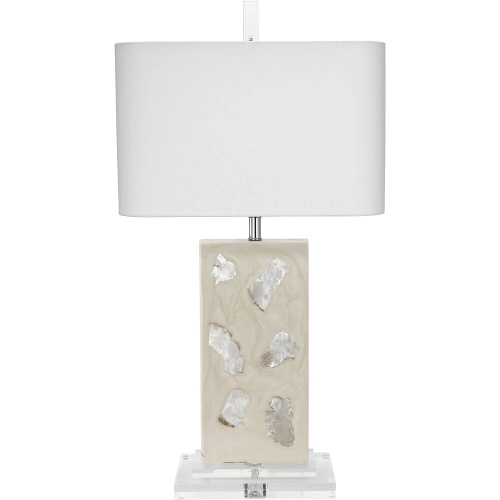 Parthenon 27.25 Inch 100 Watt Pearl & Clear Table Lamp Portable Light 3 Parthenon 27.25 Inch 100 Watt Pearl & Clear Table Lamp Portable Light