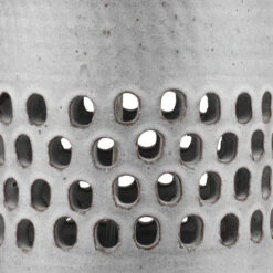 Perforated 36 Inch 150.00 Watt Matte Frosted Grey Table Lamp Portable Light -Lighting Store 9perftlgrey 1