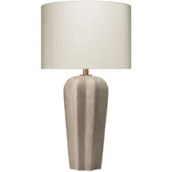 Regal 31 Inch 150.00 Watt Grey Cement Table Lamp Portable Light