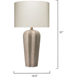 Regal 31 Inch 150.00 Watt Grey Cement Table Lamp Portable Light -Lighting Store 9regaltlgr 2