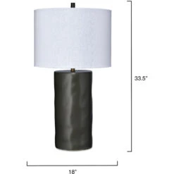 Undertow 33.5 Inch 150.00 Watt Charcoal Table Lamp Portable Light -Lighting Store 9undertotlch 2