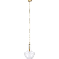Sutton 1 Light 13 Inch Clear Pendant Ceiling Light