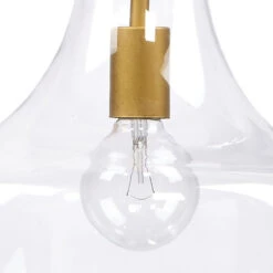 Sutton 1 Light 13 Inch Clear Pendant Ceiling Light -Lighting Store ls5suttonab 3