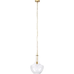 Sutton 1 Light 13 Inch Clear Pendant Ceiling Light -Lighting Store ls5suttonab 6 1