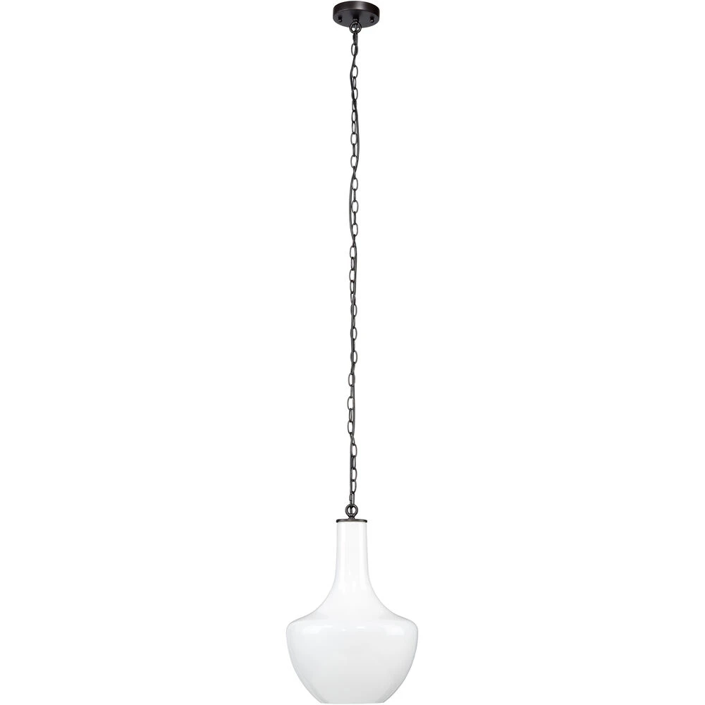 Sutton 1 Light 13 Inch White Pendant Ceiling Light 9 Sutton 1 Light 13 Inch White Pendant Ceiling Light - Image 7