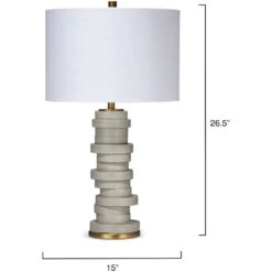 Alignment 26.5 Inch 100.00 Watt Cement Table Lamp Portable Light -Lighting Store ls9alignmegr 2