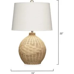 Cape 22 Inch 150.00 Watt Natural Table Lamp Portable Light -Lighting Store ls9capenat 2