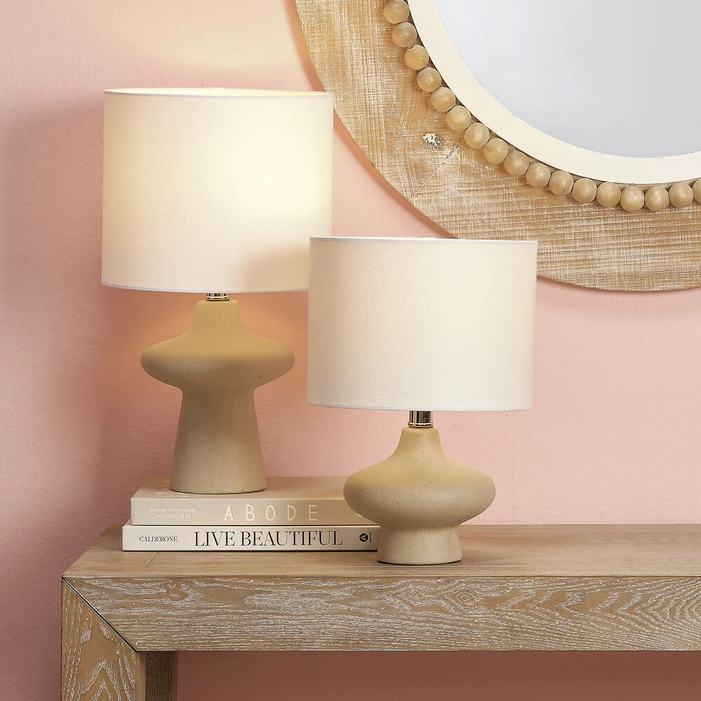 Dawkins 12.5 Inch 150.00 Watt Beige Table Lamp Portable Light 4 Dawkins 12.5 Inch 150.00 Watt Beige Table Lamp Portable Light - Image 2