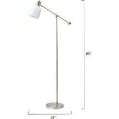 Draft 69 Inch 25.00 Watt White Floor Lamp Portable Light -Lighting Store ls9draftflwh 2 1