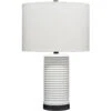 Furrowed 23 Inch 150.00 Watt White Table Lamp Portable Light 1 Furrowed 23 Inch 150.00 Watt White Table Lamp Portable Light -Lighting Store ls9furrowhbk 1