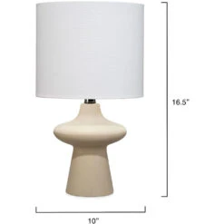 Oliver 16.5 Inch 60.00 Watt Beige Table Lamp Portable Light -Lighting Store ls9oliverbe 2
