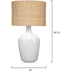 Plum Jar 30 Inch 150 Watt White Table Lamp Portable Light -Lighting Store ls9plumjarwh 2