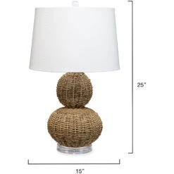 Sebastian 25 Inch 150.00 Watt Natural Table Lamp Portable Light -Lighting Store ls9sebastnat 2